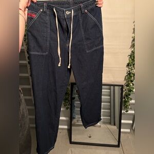Vintage dark wash denim jeans